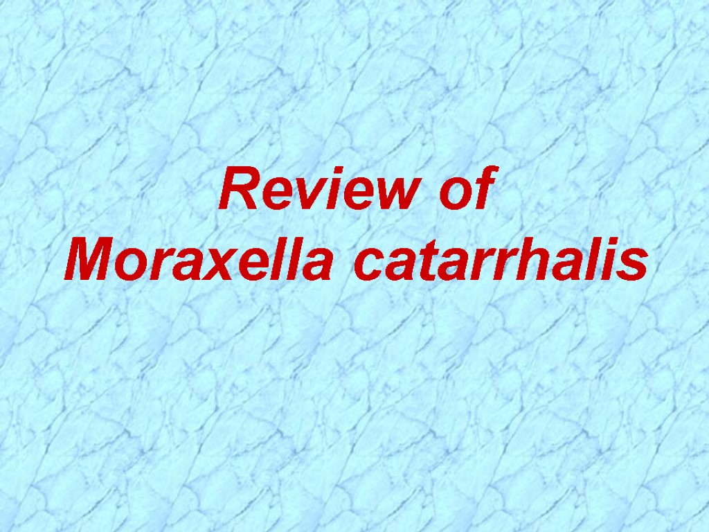 Review of Moraxella catarrhalis